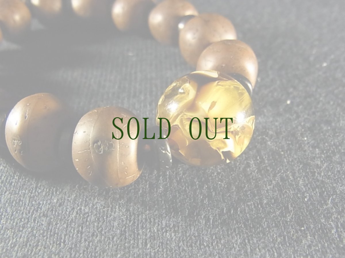 画像4: アンティーク・チベタンMALA(鳳眼菩提樹)と虎琥珀(花琥珀)の念珠　 (4)