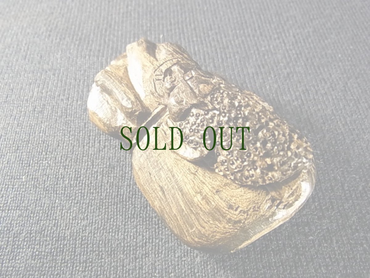 画像2: 沈香木の彫刻（金蟾）ネックレス　（越南産　水沈香）　 (2)