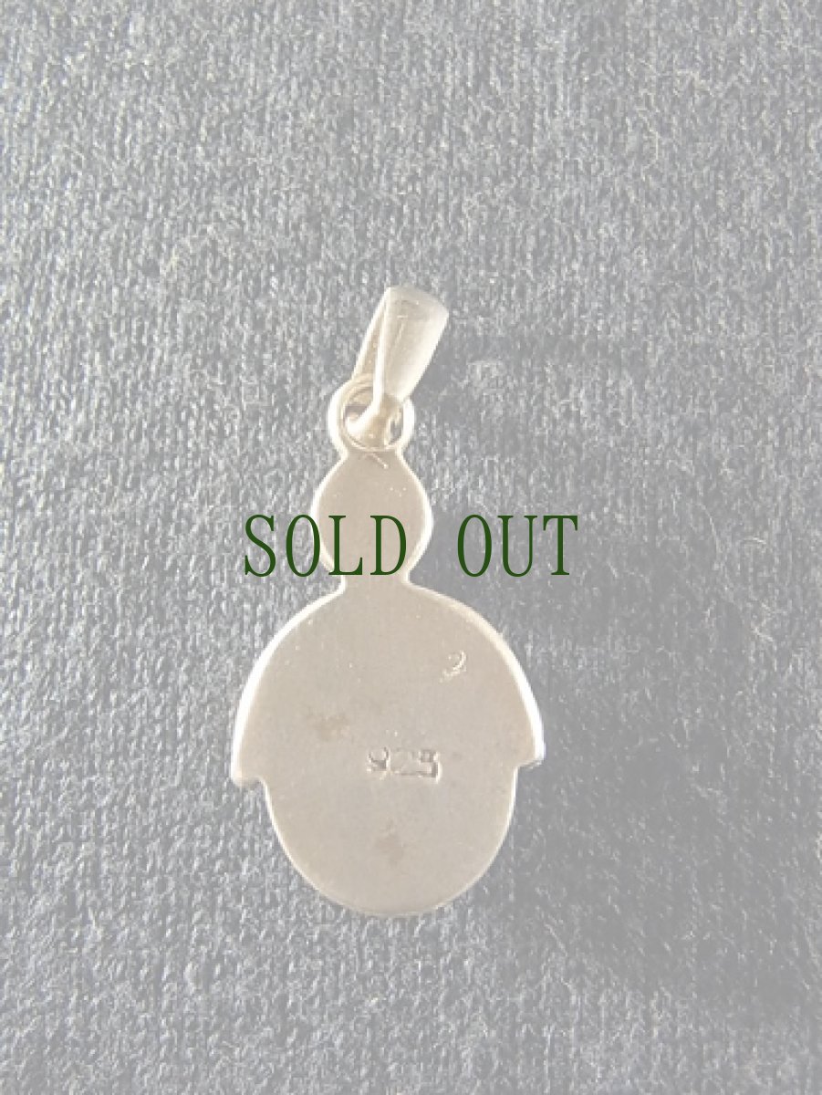 画像4: チベットターコイズの銀製ペンダントトップ (4)