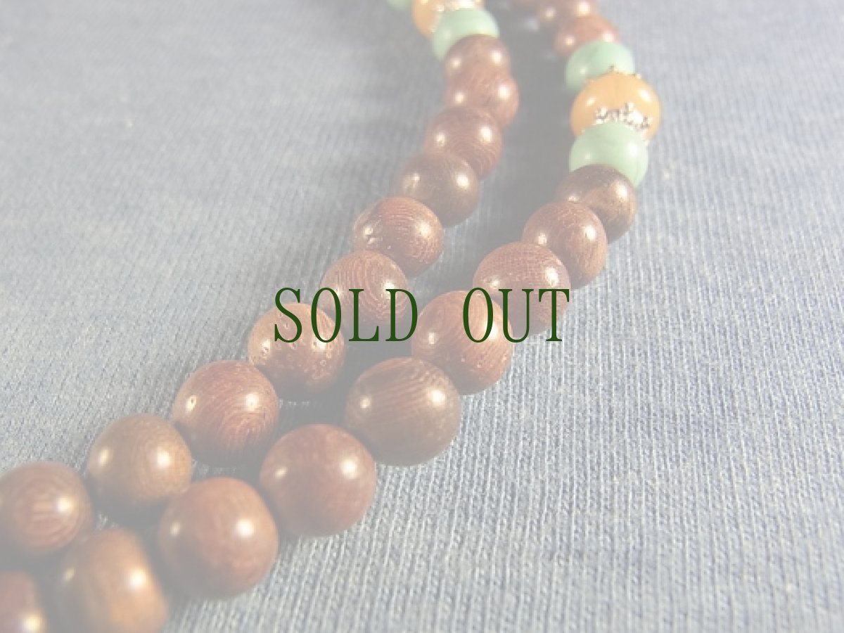 画像4: アフリカ産ローズウッド(紫檀)の108玉念珠 (６mm珠)  (4)