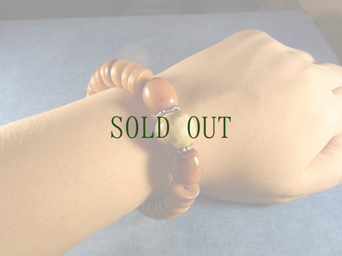 画像5: チベット・オールドヤクの骨のブレスレット (5)