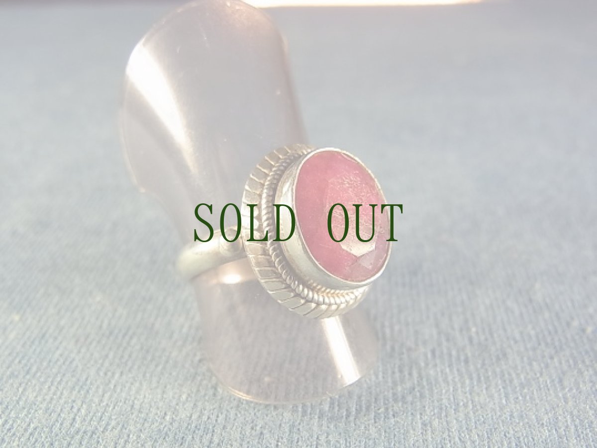 画像3: ルビー（紅宝石）のシルバーリング　10号 (3)