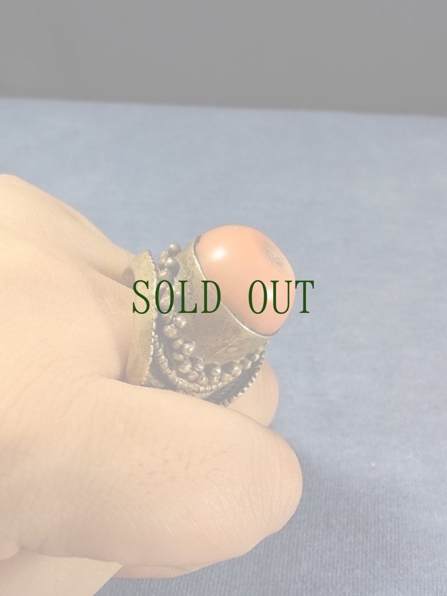 画像5: オールド・チベタンコーラルリング(紅珊瑚) (5)