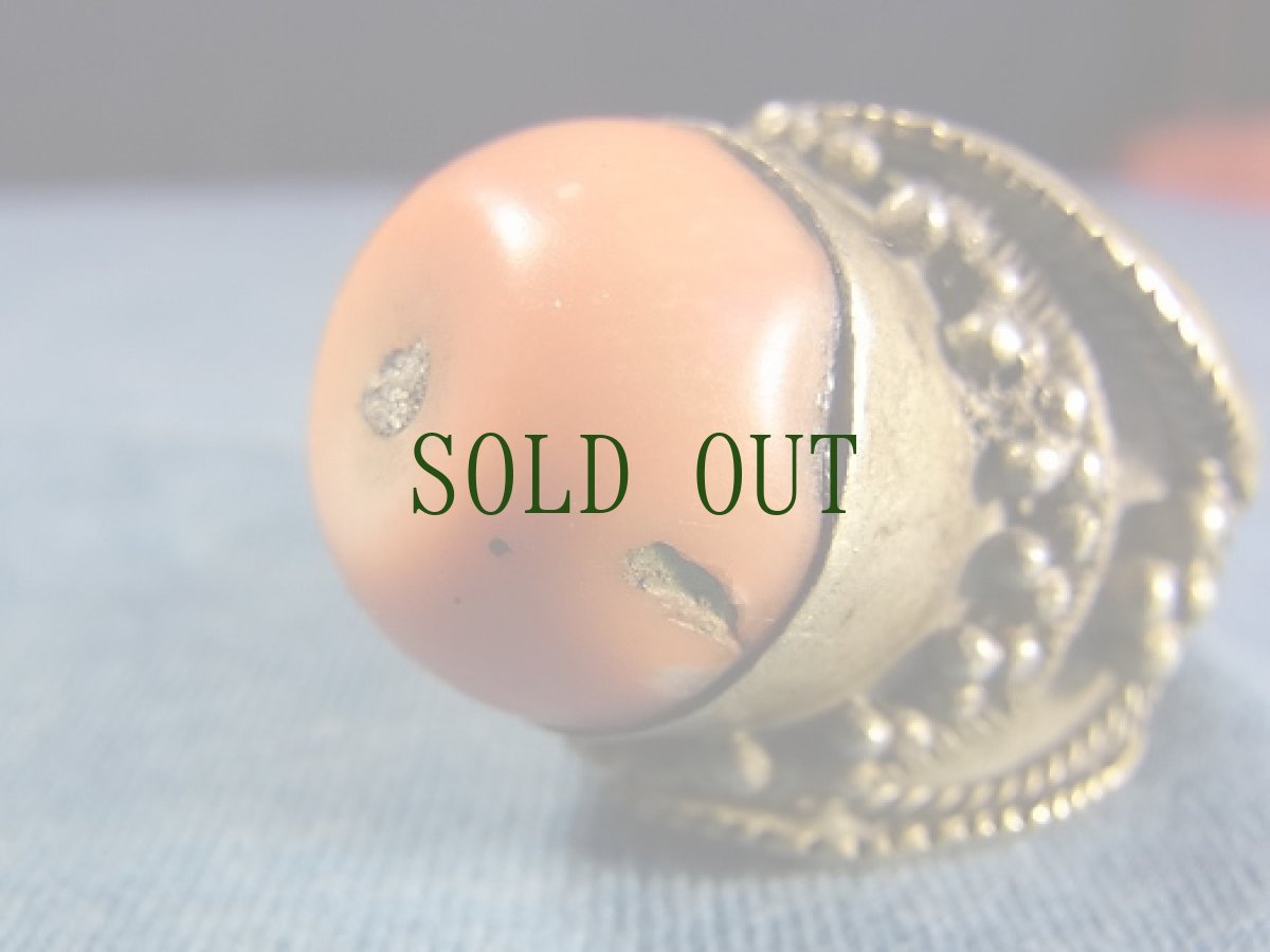 画像2: オールド・チベタンコーラルリング(紅珊瑚) (2)