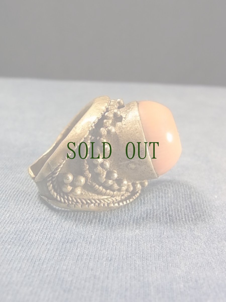 画像4: オールド・チベタンコーラルリング(紅珊瑚) (4)