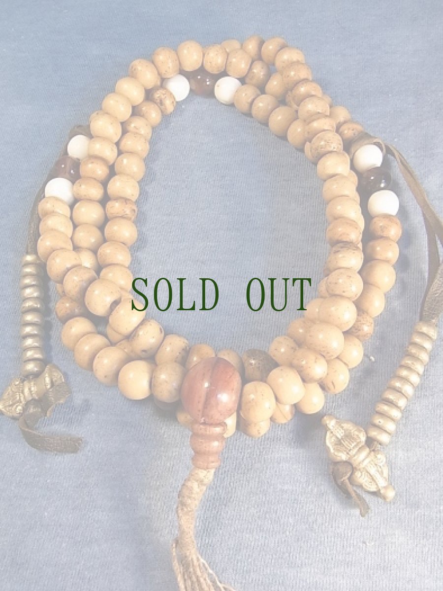 画像3: チベット・ヤクの骨の108玉御数珠（チベタンMALA） (3)