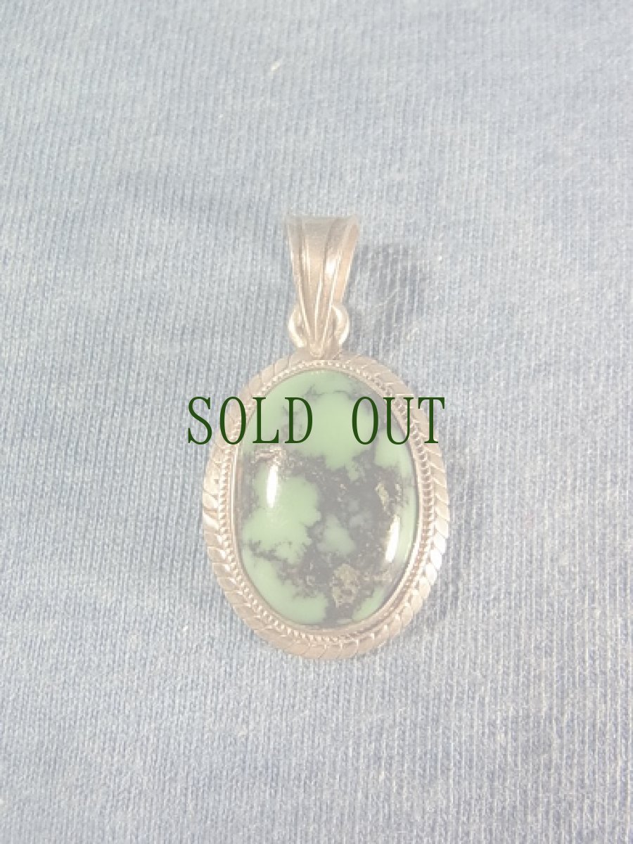 画像3: チベタンターコイズの銀製ペンダントトップ (3)