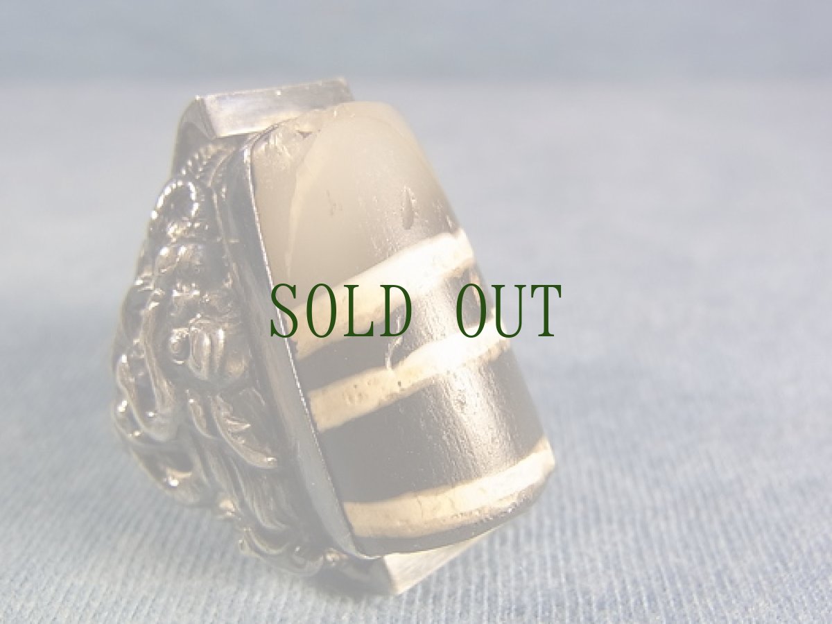 画像5: 古代ジービーズ（ancient dzi）　チョンジーの銀製リング (5)