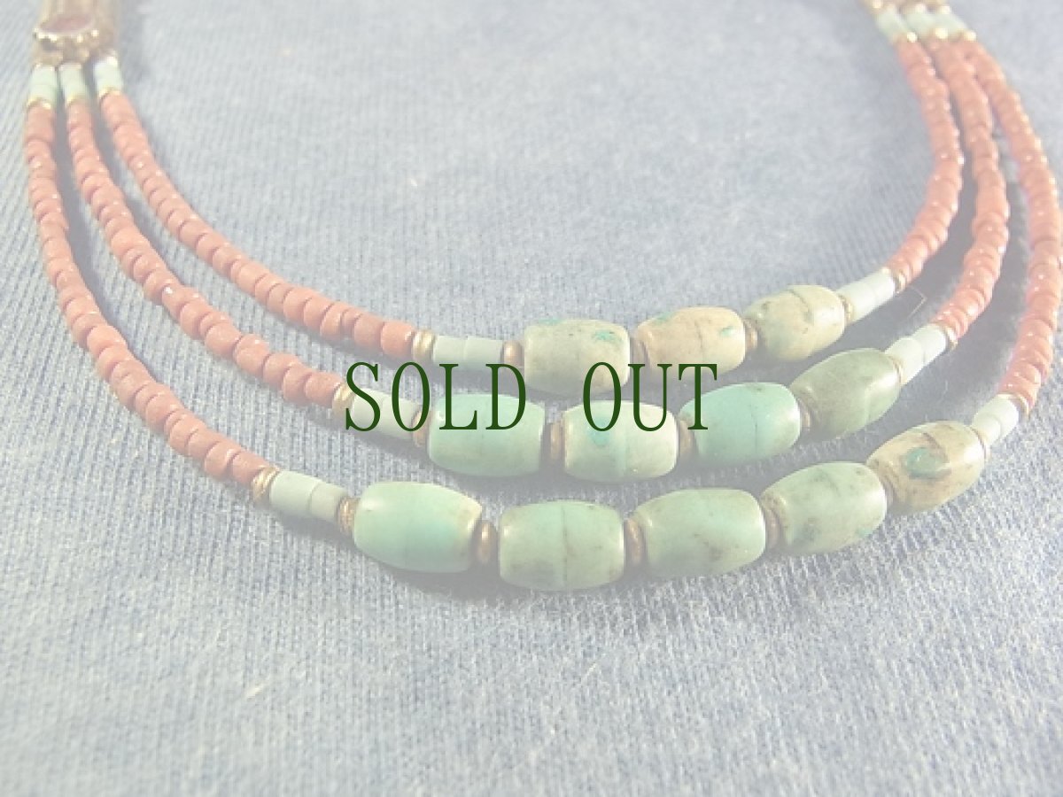 画像2: ターコイズのチベタンネックレス (2)