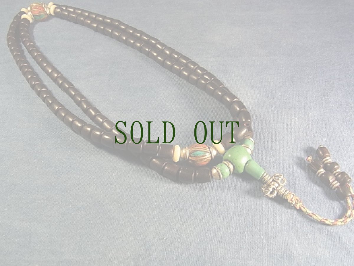 画像2: 老紫檀の108玉御数珠(チベタンローズウッド MALA ) (2)