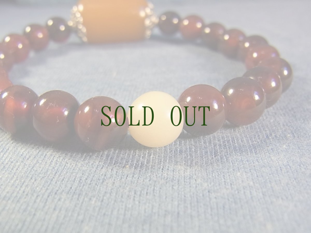 画像5: オールドアンバー（琥珀）とアンデシン(血珠)のブレスレット　 (5)