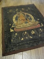 画像1: チベットの毘沙門天（ナムトゥーセー）のナクタン(黒タンカ)　 (1)