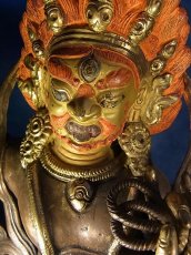 画像3: 執金剛（持金剛・ヴァジュラパー二）　鍍金アンティーク仏像 (3)