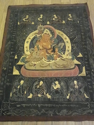 画像2: チベットの毘沙門天（ナムトゥーセー）のナクタン(黒タンカ)　