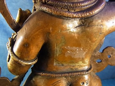 画像1: 執金剛（持金剛・ヴァジュラパー二）　鍍金アンティーク仏像