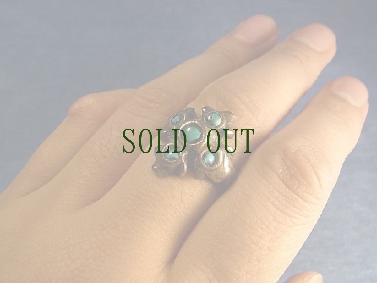 画像5: ターコイズ（トルコ石）の銀製リング　 (5)