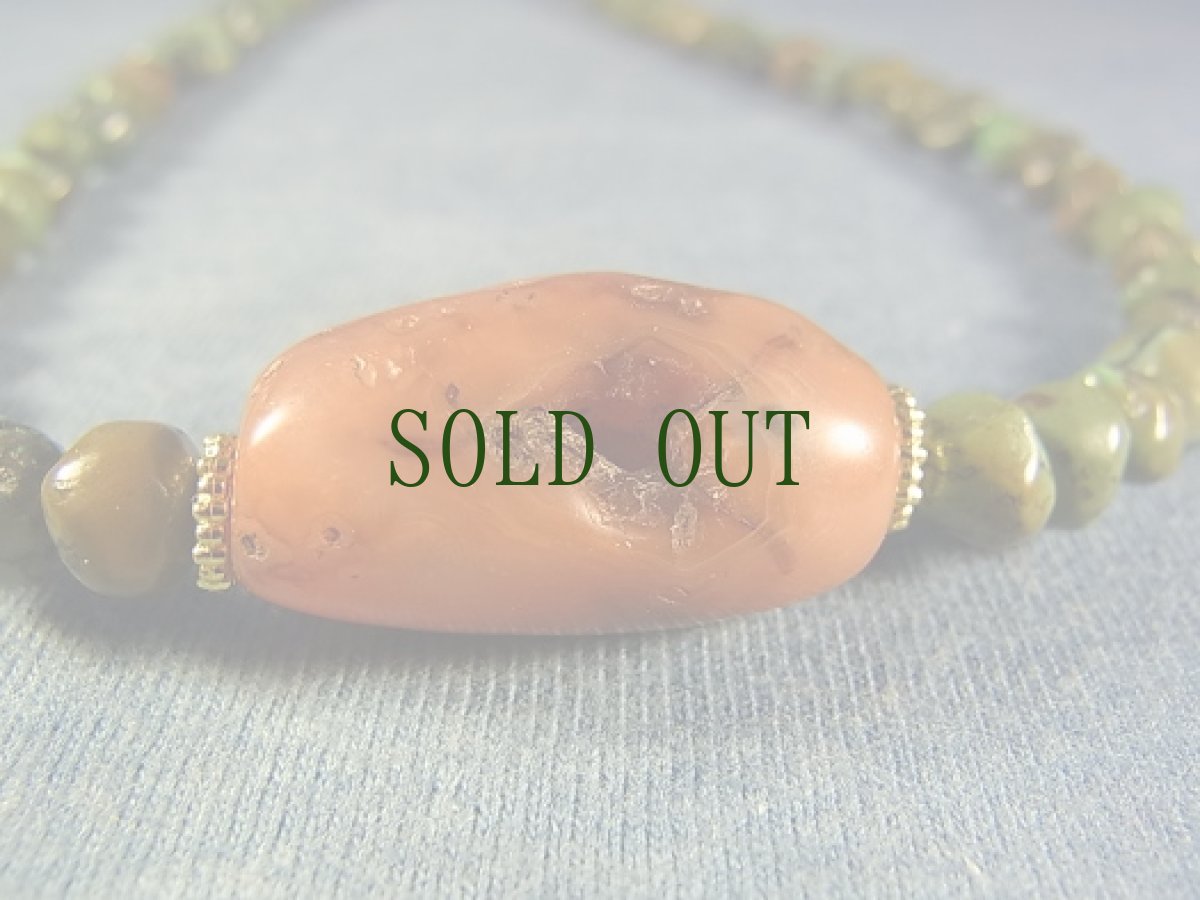 画像3: Pema Raka (ペマラカ　紅玉髄)と天然トルコ石のネックレス (3)