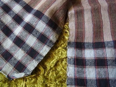 画像1: 貴州　台江苗族　織り・刺繍頭巾〈バンダナ〉　1940年代　collection　未使用品