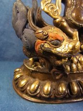 画像4: チベットの護法尊（宝蔵神）　鍍金アンティーク仏像 (4)