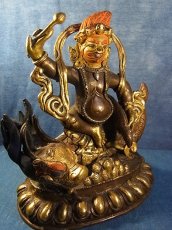 画像2: チベットの護法尊（宝蔵神）　鍍金アンティーク仏像 (2)