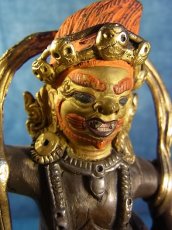 画像3: チベットの護法尊（宝蔵神）　鍍金アンティーク仏像 (3)