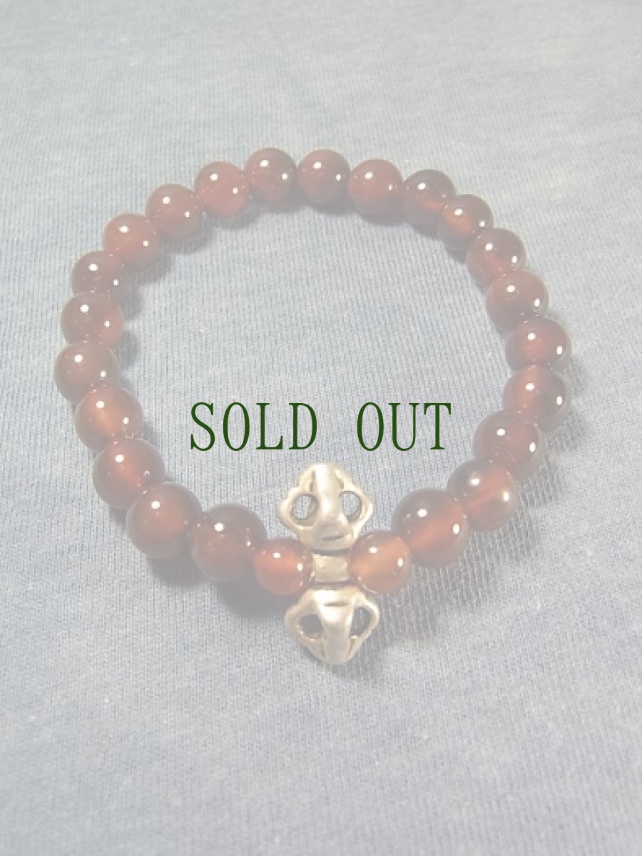 画像2: チベットアンデシン(血珠)とドルジェのブレスレット　 (2)