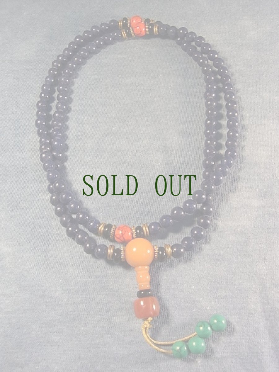 画像2: ラピスラズリの108玉御数珠(チベタン MALA ) (2)