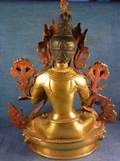 画像5: ホワイトターラ（鍍金銅製チベット仏像)白度母・多羅菩薩 (5)