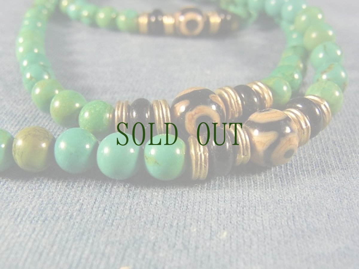 画像4: ターコイズ（トルコ石）の108玉御数珠(チベタン MALA ) (4)