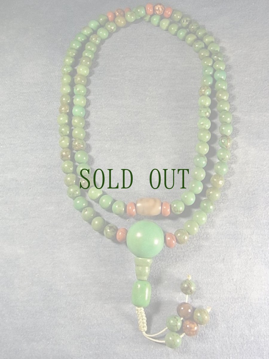 画像2: ターコイズ（トルコ石）の108玉御数珠(チベタン MALA ) (2)