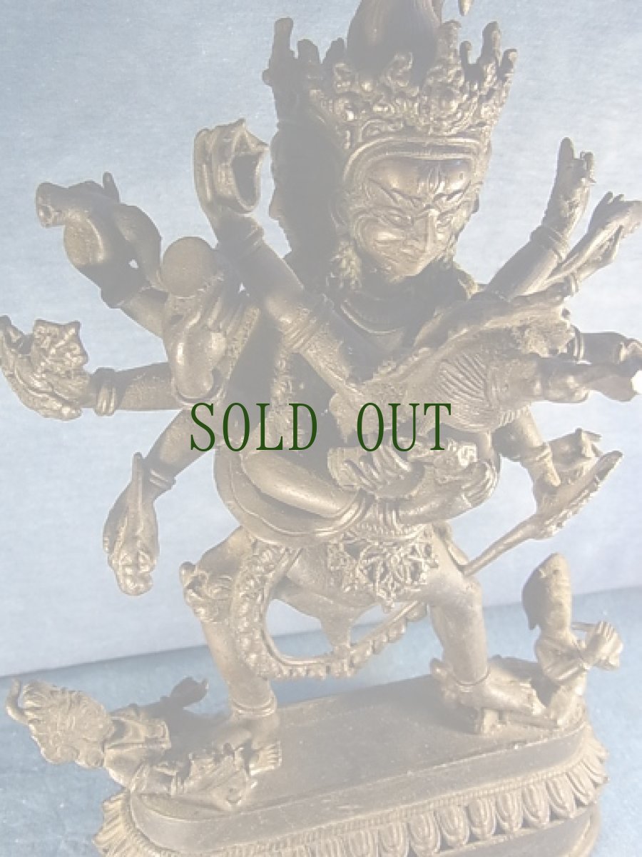 画像4: チャクラサンヴァラのヤブユム（四面十臂歓喜仏）　銅製アンティーク仏像 (4)