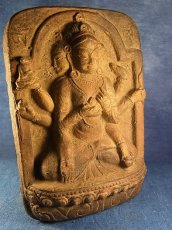 画像3: 仏頂尊勝母（ナムギェルマ）のツァツァ仏　(チベットの磚仏)　アンティーク (3)