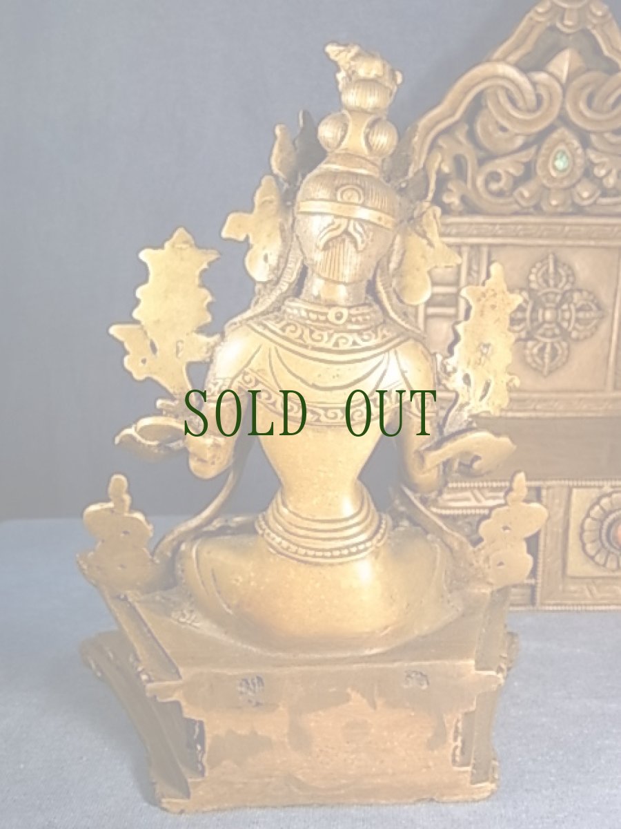 画像6: ホワイトターラ（銅製チベット仏像) drol kar・多羅菩薩　台座付 (6)