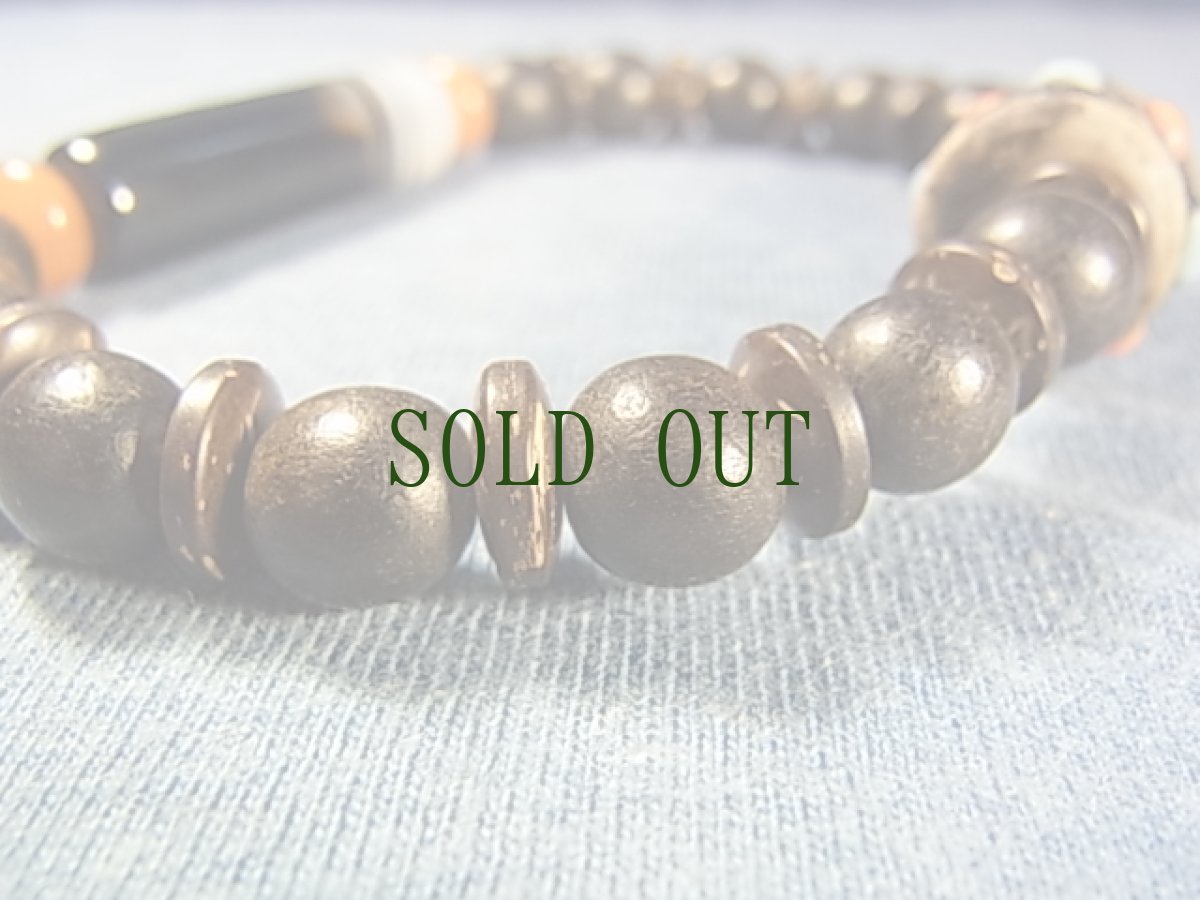 画像5: 伽羅沈香とチベット縞瑪瑙(バンデットアゲート)の念珠ブレスレット　 (5)