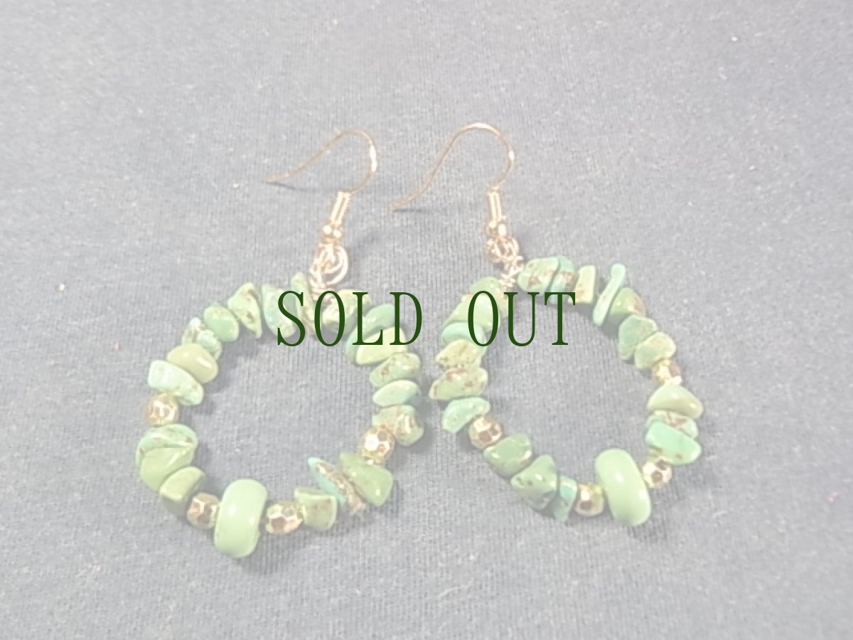 画像2: オリジナルピアス　(ターコイズ) (2)