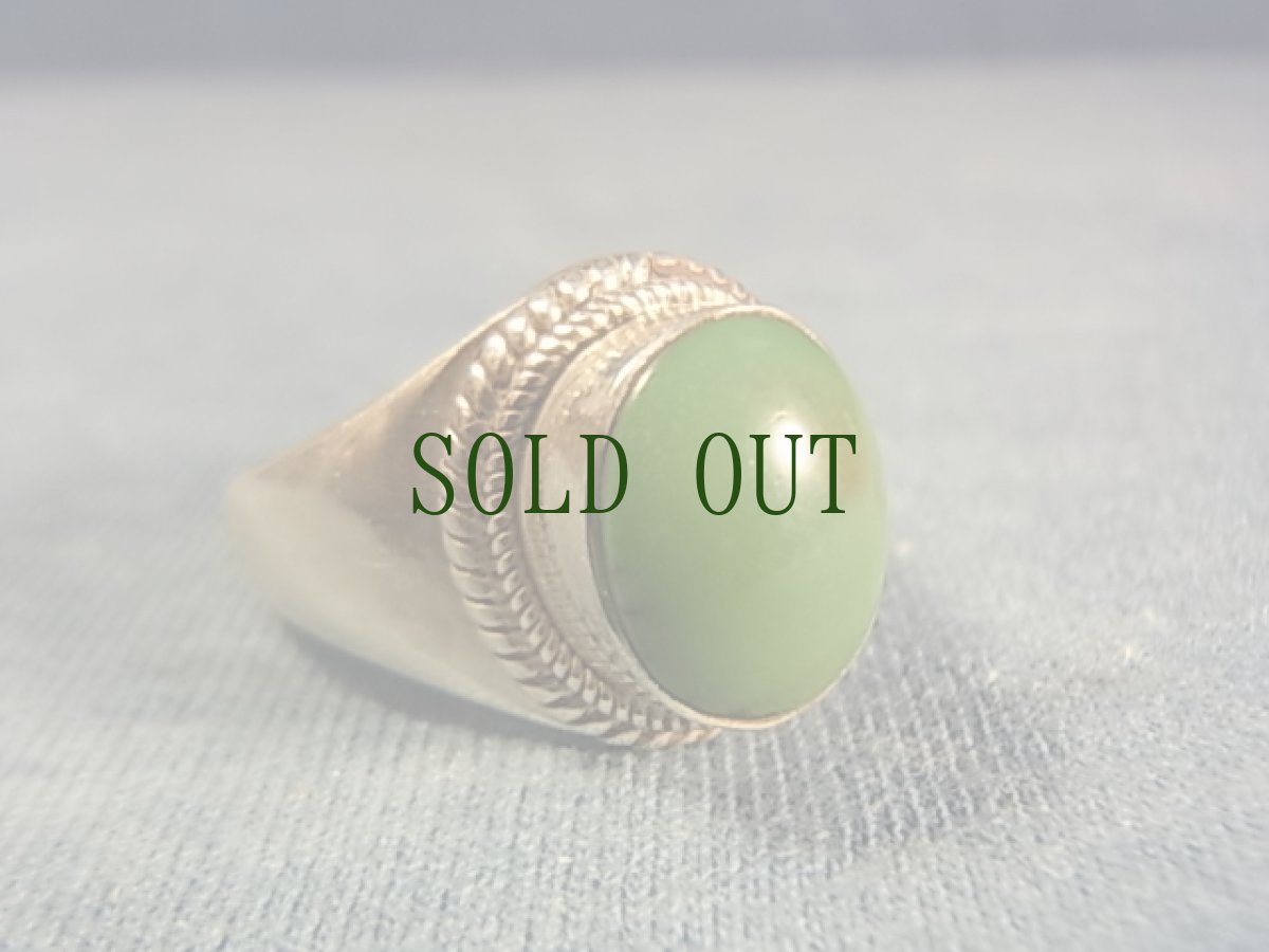 画像3: チベタン　オールドターコイズの銀製リング (3)