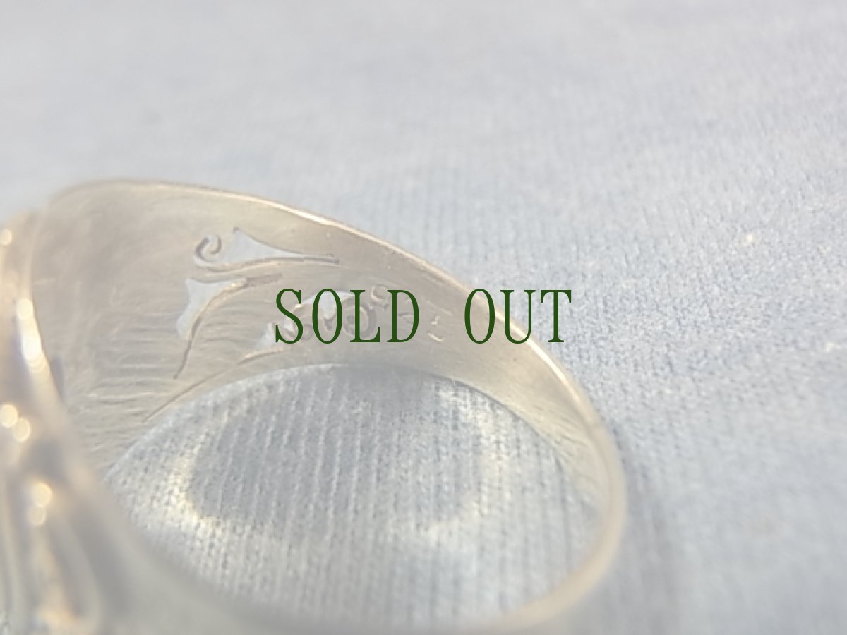 画像5: チベタン　オールドターコイズの銀製リング (5)