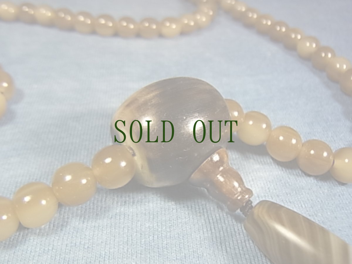 画像8: タッソージー(馬歯天珠)とチベットガゼルの108玉数珠　(羚羊角チベタン MALA ) (8)