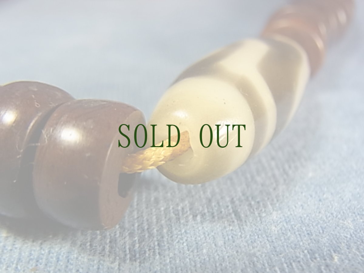 画像10: アンティーク　ジービーズ(antique dzi mig ni pa )と老鳳眼菩提樹の御数珠　(チベタン MALA )　10mm珠 (10)