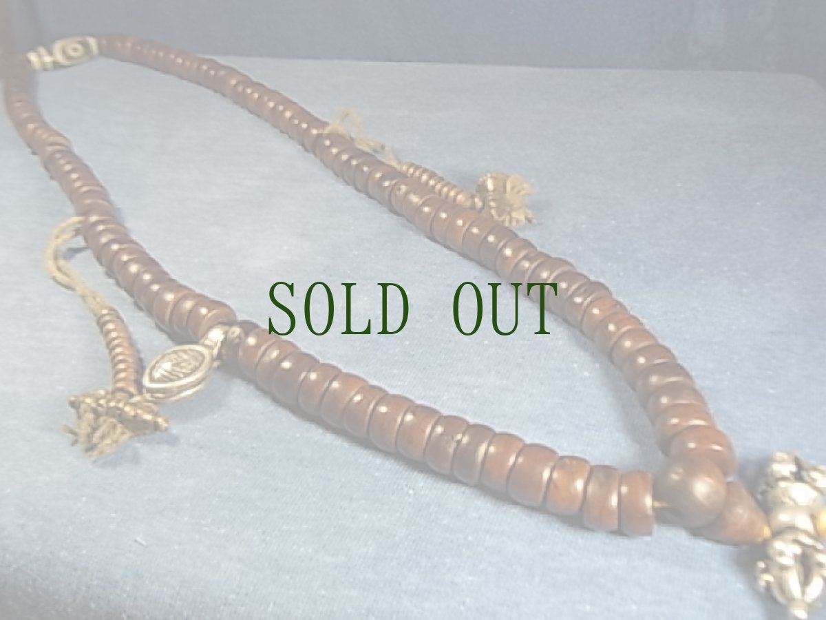 画像2: アンティーク　ジービーズ(antique dzi mig ni pa )と老鳳眼菩提樹の御数珠　(チベタン MALA )　10mm珠 (2)