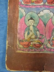 画像2: チベットのタンカ(如来画)　アンティーク・小サイズ(額装) (2)