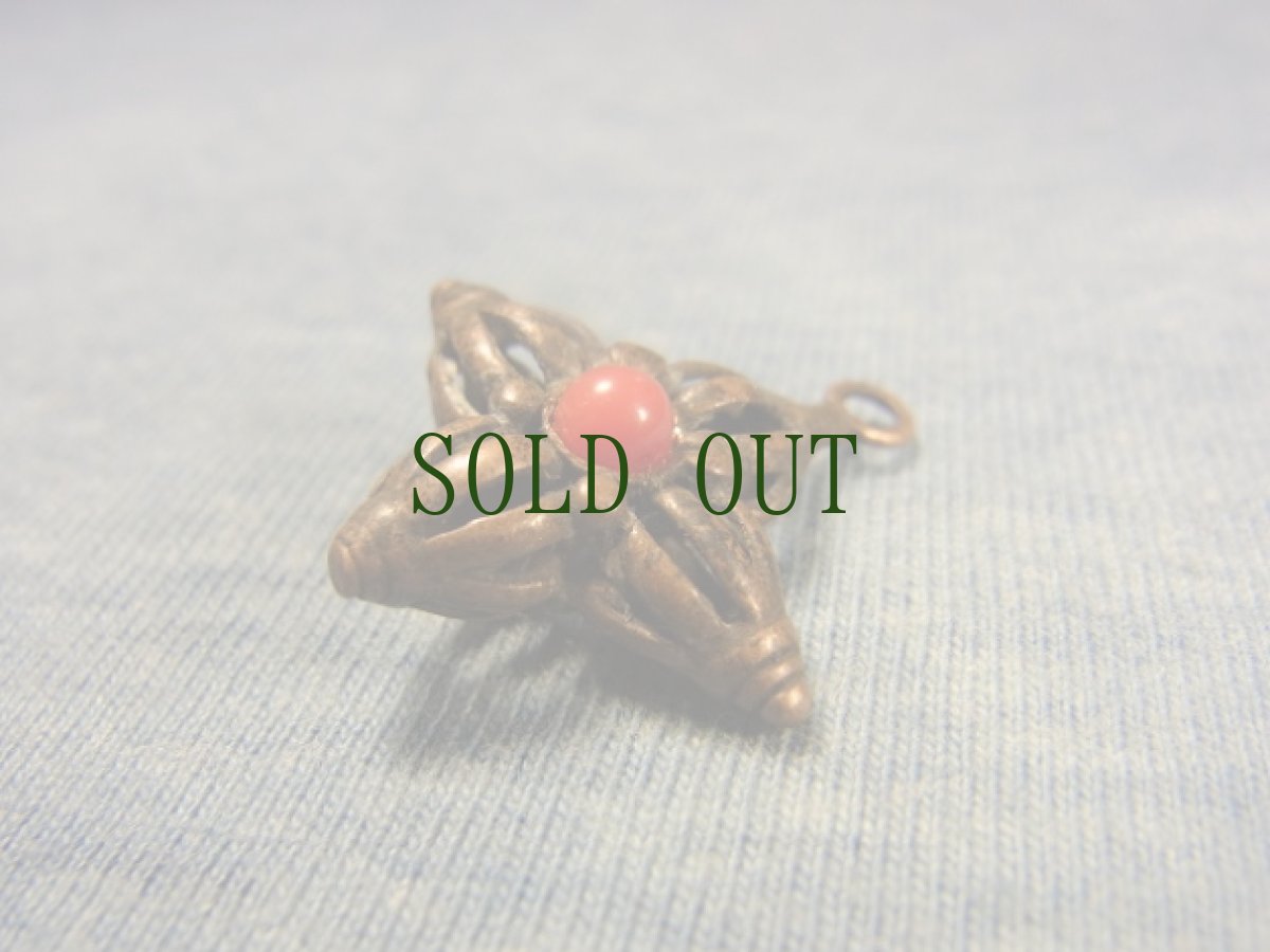 画像2: ドルジェ(羯磨金剛杵)　チベタンＭＡＬＡパーツ　銅製 (2)