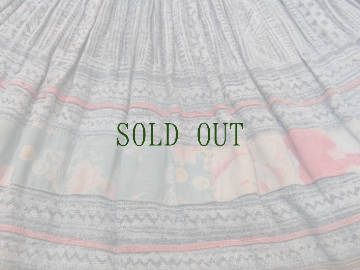 画像3: 貴州苗族(ミャオ)　ヴィンテージ　麻・プリーツ巻きスカート　 (3)