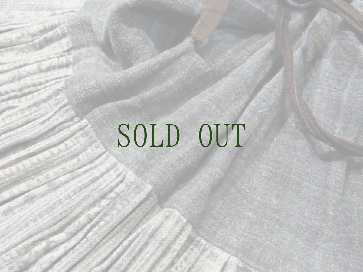 画像5: 貴州苗族(ミャオ)　ヴィンテージ　麻・プリーツ巻きスカート　 (5)