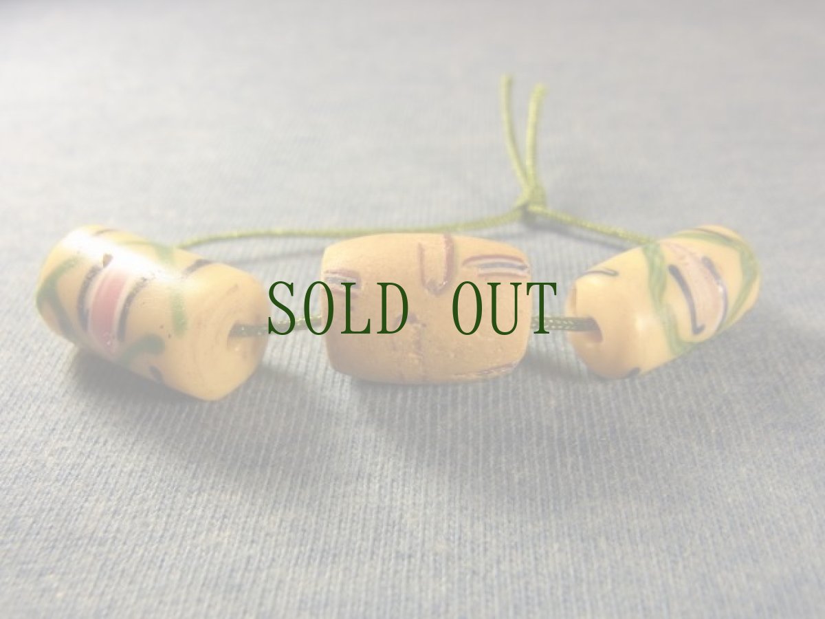 画像2: とんぼ玉アンティーク　ヴェネチア玉（トレードビーズ)３点 (2)