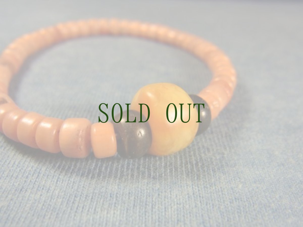 画像3: チベタン珊瑚と蜜蝋琥珀のブレスレット (3)