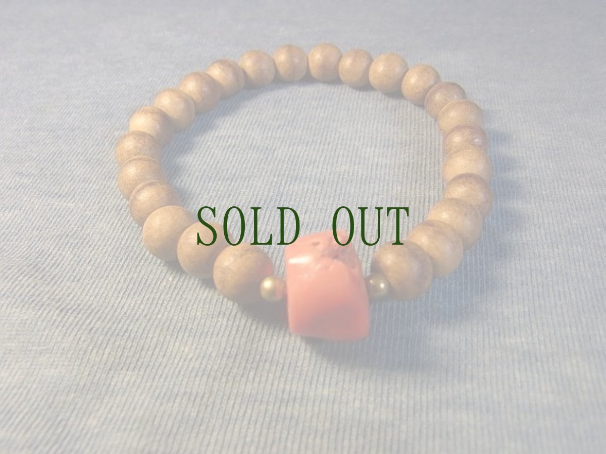 画像2: アンティーク・チベタンコーラル　(山珊瑚）とタニ沈香のブレスレット (2)