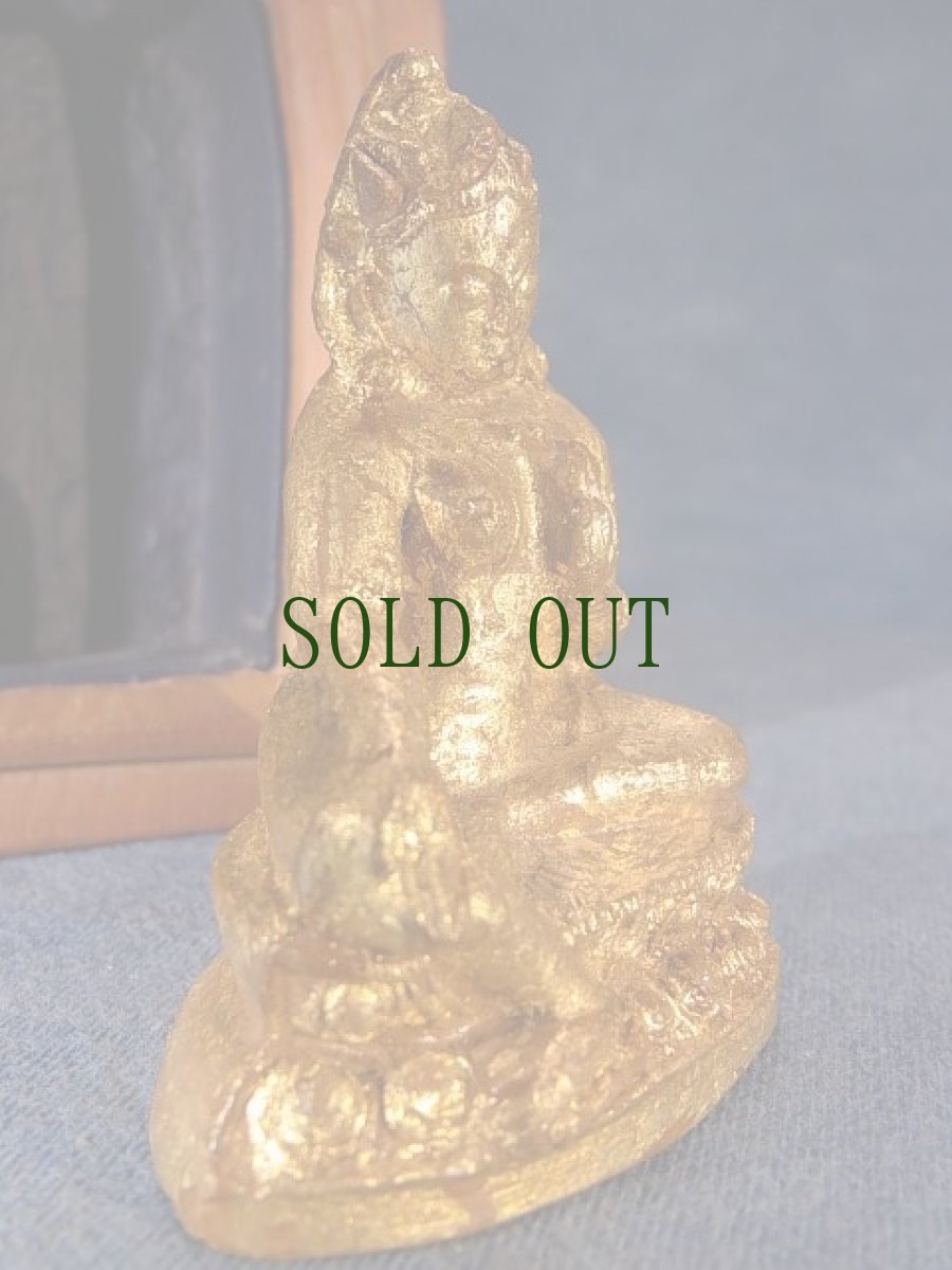 画像6: グリーンターラ　鍍金ツァツァ仏　　アンティーク・外モンゴル (6)