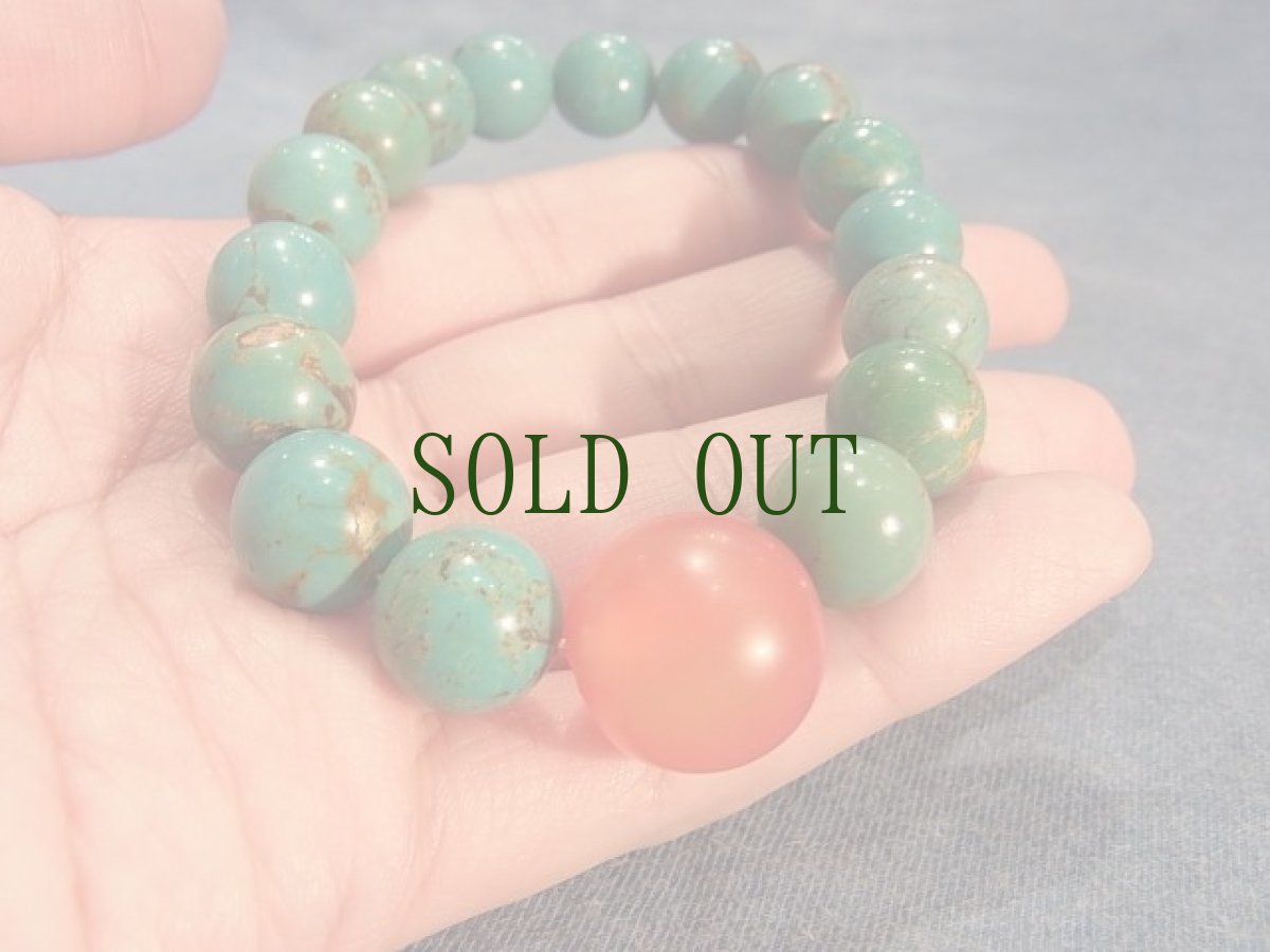 画像7: チベタン天然ターコイズ(yu)とペマラカ（PEMA ＲAKA）のブレスレット  (7)