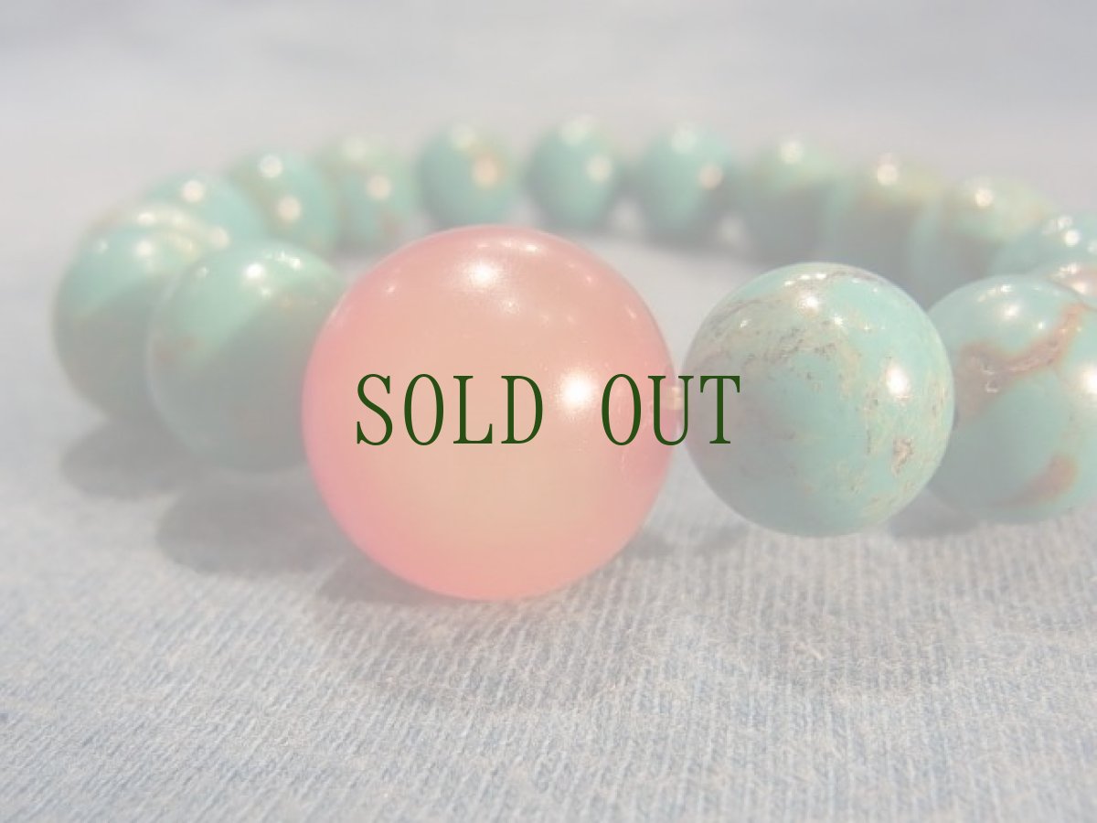 画像4: チベタン天然ターコイズ(yu)とペマラカ（PEMA ＲAKA）のブレスレット  (4)